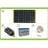 KIT Solare Fotovoltaico base da 10W 12V completo di regolatore di carica, batteria e lampadina led da 5W