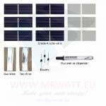 KIT 12W 36 celle solari 1x3 (25X76 mm ) A-grade
