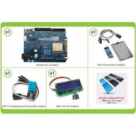 Kit completo Stazione meteo WiFi con controllo remoto Arduino Wemos d1