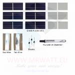 KIT 4W 12 celle solari 1x3 (25X76 mm ) A-grade