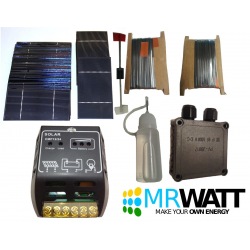 KIT 70W 36 celle solari 3"x6"  (80x150mm) A-grade con regolatore di carica CMP12