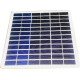 Mini solar module monocrystalline square form made in glass white ground composed by 36 cells size 210X210mm 18V 6W power
