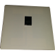 Modulo fotovoltaico custom in vetro no cornice 36 celle solari sfondo bianco da 210X210mm 18V 6W di potenza bordi arrotondati