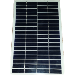Modulo fotovoltaico personalizzato in vetro no cornice 36 celle sfondo bianco da 140X220mm 18V 4200mW potenza bordi arrotondati