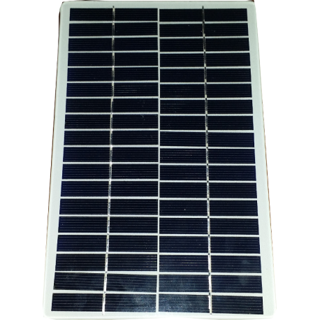 Modulo fotovoltaico personalizzato in vetro no cornice 36 celle sfondo bianco da 140X220mm 18V 4200mW potenza bordi arrotondati