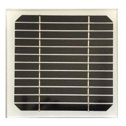 Modulo fotovoltaico personalizzato in vetro con cornice 12 celle sfondo bianco da 140X140mm 6V 2.4W di potenza