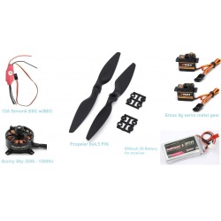 Composants électriques de base pour avion solaire RC