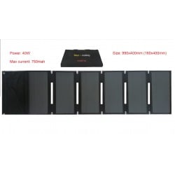 Panel solar portátil plegable Sunpower 40w 42V para cargar scooters eléctricos, patinetes Xiaomi M365 y Ninebot ES1 ES2 ES4