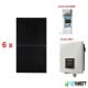 Kit fotovoltaico 800W Plug and Play normativa CEI 021 per autoconsumo da appartamento composto da due moduli FV e Inverter Solax