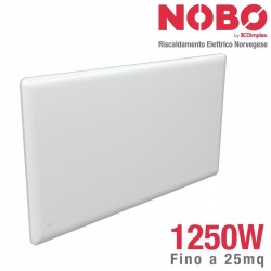 Radiatore elettrico norvegese NOBO 1250W per ambienti fino a 25 mq (include termostato NCU-2Te)