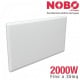 Radiatore elettrico norvegese NOBO 2000W per ambienti fino a 35 mq (include termostato NCU-2Te)