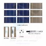 KIT 140W 72 celle solari 3"x6"  (78x156mm) A-grade