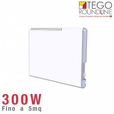 Radiatore elettrico Svedese TEGO 300W basso consumo  h. 40cm  scalda fino a 5 mq