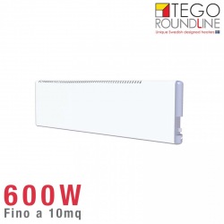 Radiador eléctrico Sueco TEGO 1000W bajo consumo h. 40cm calienta hasta 20 m²