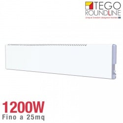 Radiatore elettrico Svedese TEGO 1200W basso consumo  h. 20cm  scalda fino a 25 mq