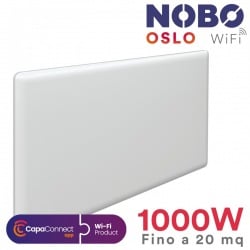 Norwegian electric radiator NOBO 1000W for rooms up to 20 sqm (includes NCU-2Te thermostat)
