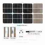 KIT 80W 36 celle solari 3"x6" (78x156mm) Monocristalline A-grade