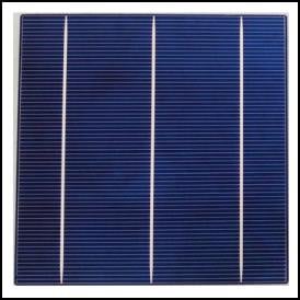 Cella solare 6"x6" (156X156 mm) tipo A-grade 3BB