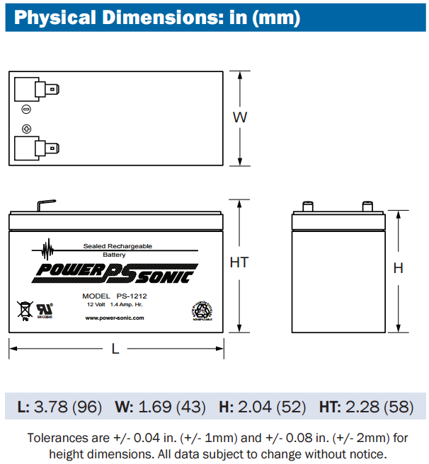 Pchysical Dimensions